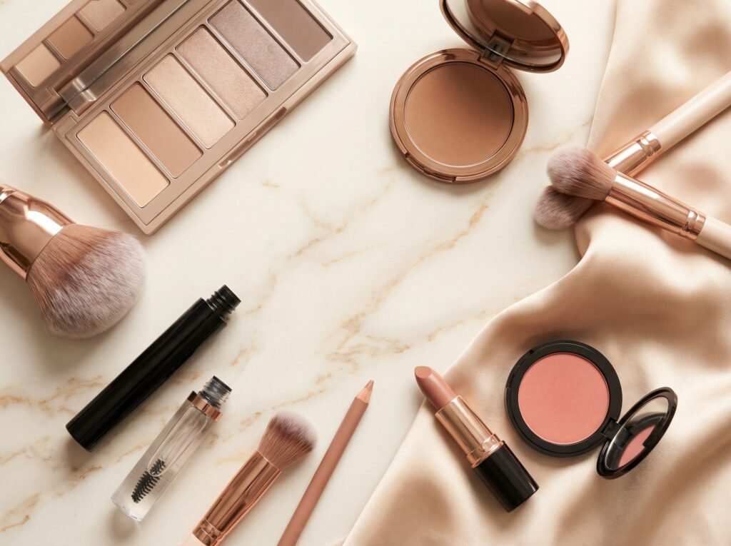 Soft Glam: The Beauty Trend That Makes Elegance Look Effortless Elegant flat lay 202603281557
